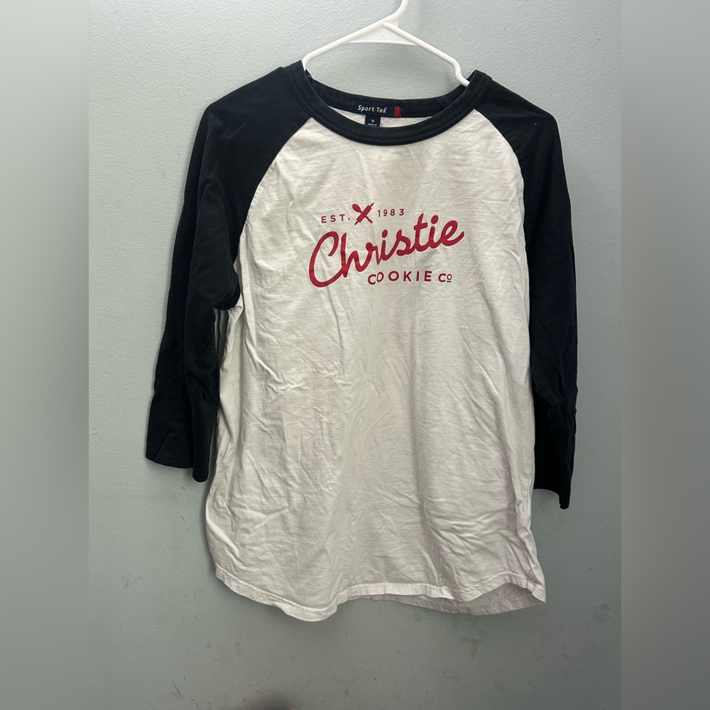 Sport-Tek Black and White Raglan Top